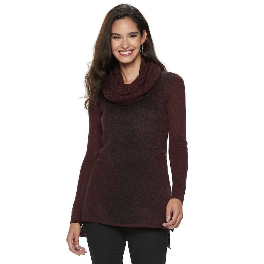 APT. 9 Tunic Knit Sweater - Removable 