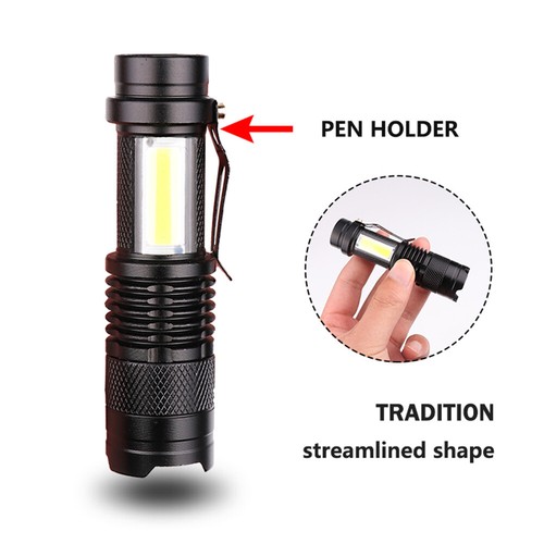 Mini USB Aufladbare LED Taschenlampe 3800lm 3 Modi Zoomable Licht für Camping - Picture 2 of 9