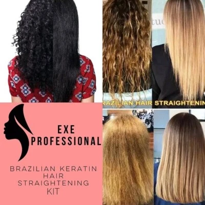 Brazilian Keratin Treatment Straightening Hair Kit Brazilian EXE Professional **