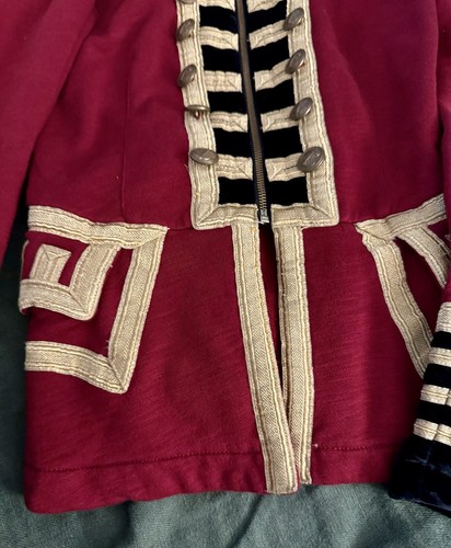 Denim & Supply Ralph Lauren Jacket Red Black Gold Military Officer Short XS - Picture 4 of 7