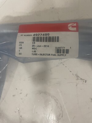 New Cummins Onan TUBE,INJECTOR FUEL SUPPLY 4927499 | eBay