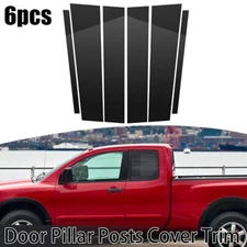 6x Car Window Pillar Post Cover Accessories For Nissan Titan Crew Cab 2004-2015