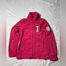 Porsche Performance racing Design selection Full zip Pink sweater womens Sz XS