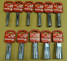 NEW Milwaukee 3/8" DR SAE Deep Sockets 6 Pt. with FOUR Sides- Select Size-F.Ship