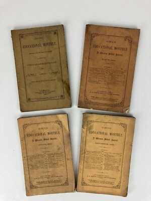 Ohio Educational Monthly Journal ( Lot of 4 ) Dates 1863 & 1869