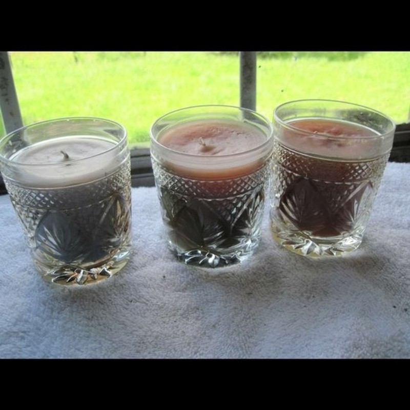 Cut Glass Candle 1 Moonlight 2 Nature's Rain Aged Discolored Stored Nice Crystal