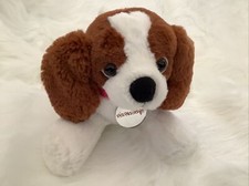 Nintendogs 2010 Plush Dog Stuffed Animal Brown White Puppy Nintendo Stuffed Toy