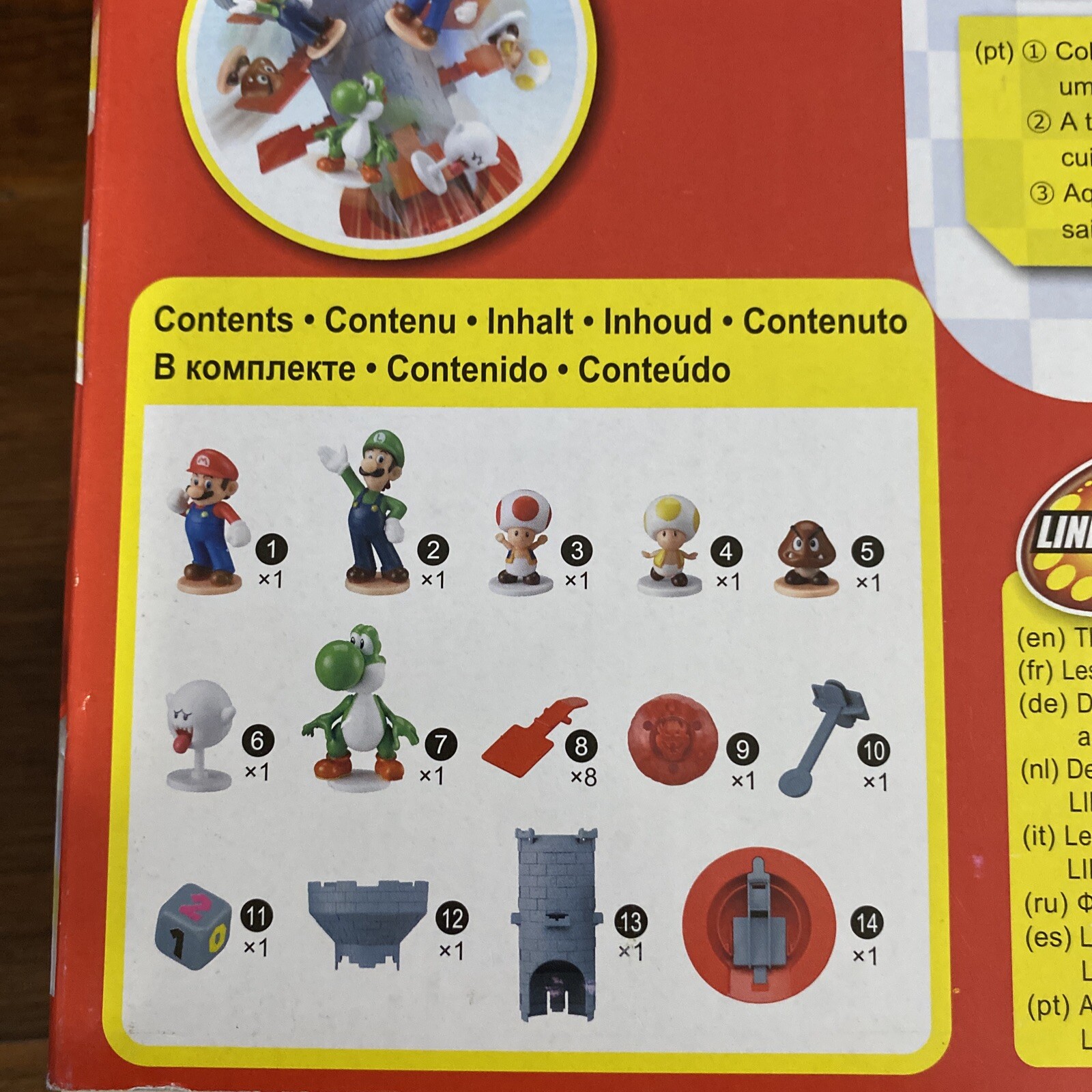 Super Mario Blow Up Shaky Tower Balancing Game With Super Mario Action Figures