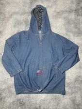 Carolina Blues Plus Carolina Colours Women's Denim Hoodie Size 20 Americana
