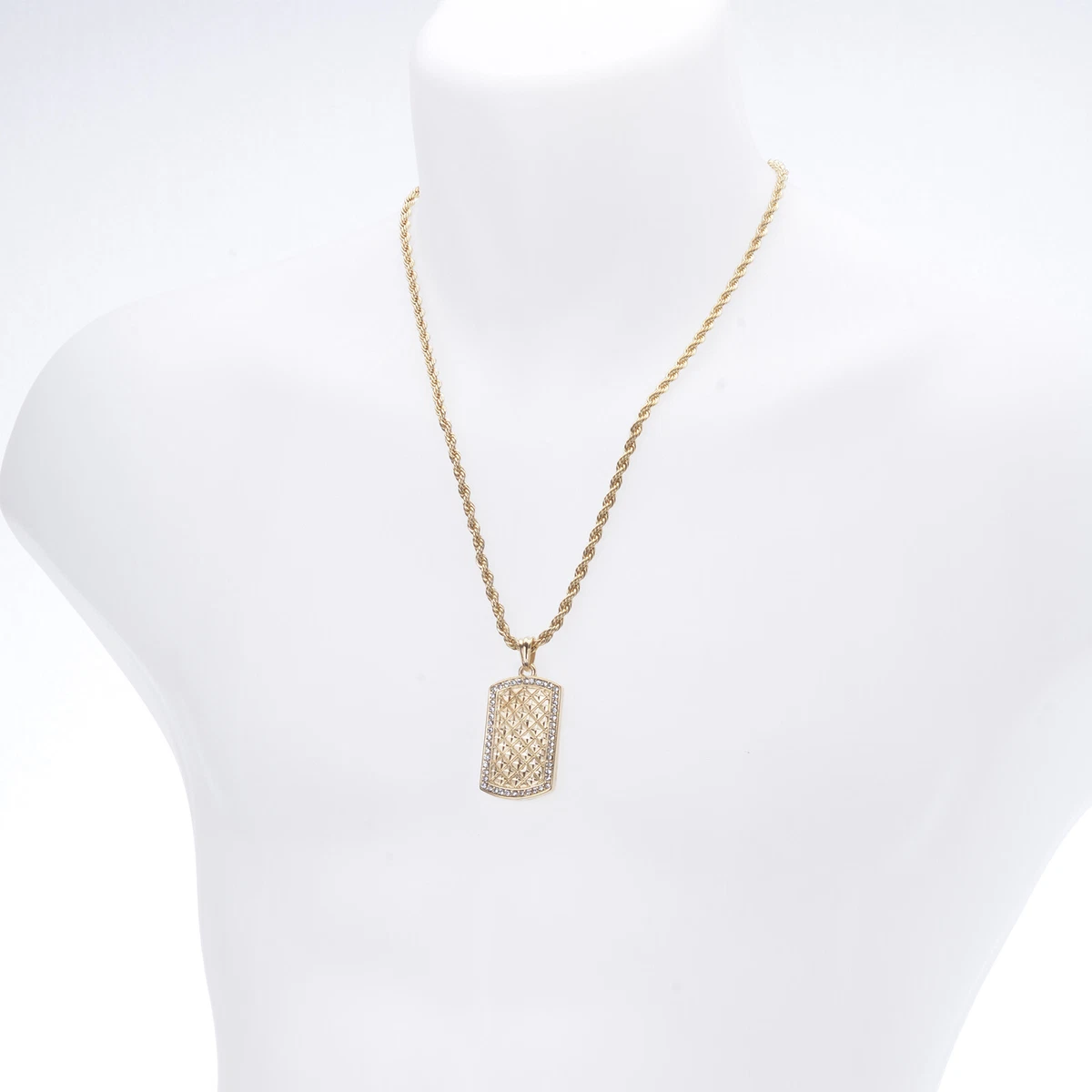 Solid gold deals dog tags