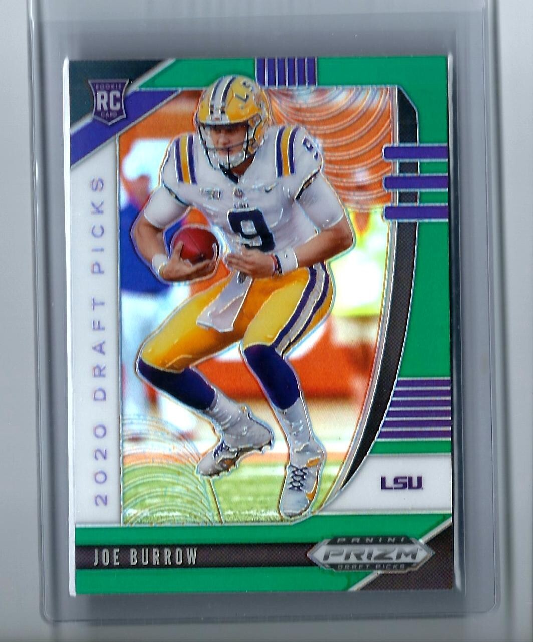 2020 Panini Prizm Draft Picks Joe Burrow RC Green Prizm #105 Bengals LSU Tiger💥