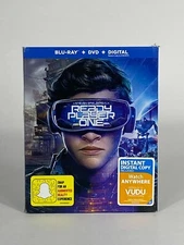 READY PLAYER ONE 2018 BLU RAY + DVD + Slipcover - No Digital