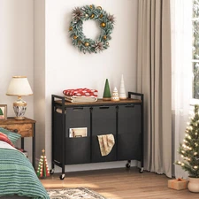 Laundry Hamper Basket Organizer 3 × 11.5 Gal (43.4L) Laundry Sorter w/ Bags