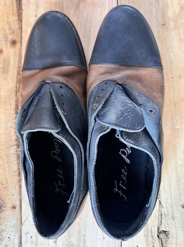 Free People Retro Leather Oxfords Size EU 37 US 6.5 Women’s Dark Academia - Picture 5 of 7