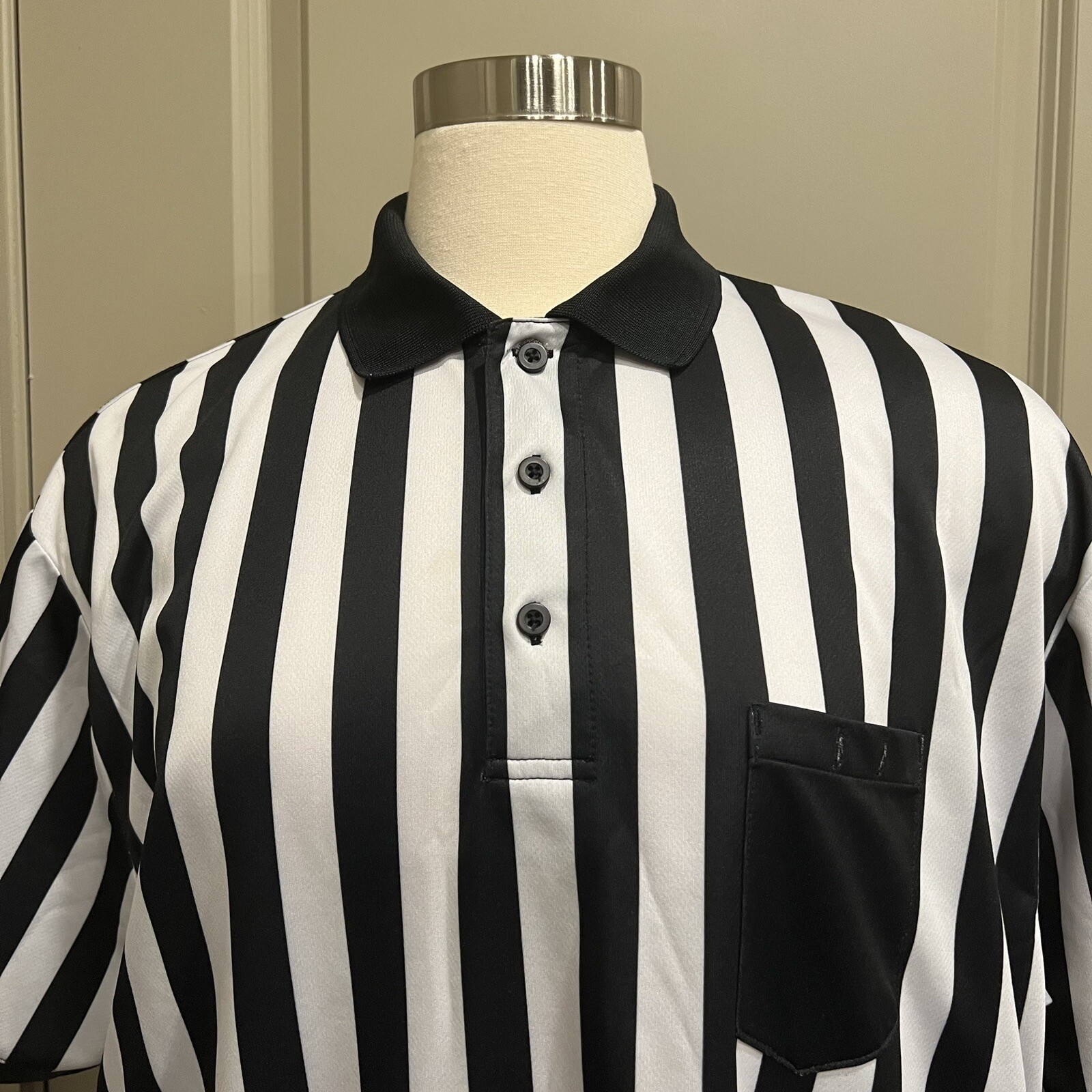 Foot Locker Employee Uniform Referee Polo Shirt Black… Gem