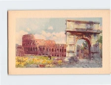 Postcard Arco di Tito e Colosseo Rome Italy