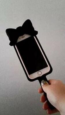 Victoria Secret Bow Selfie Stick cute & chic iphone 6 case w/mirror value  $20 | eBay