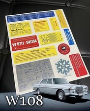 Mercedes W110 W111 Fintail Heckflosse Decal Sticker Set Mercedes W110 W111 Fintail Heckflosse Decal Sticker Set