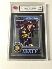 2014-15 O-Pee-Chee Platinum #177 David Pastrnak RC Graded KSA 9 MINT