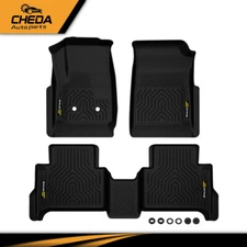 Floor Mats TPE Fit For 2015-2022 Chevy Colorado/ GMC Canyon Crew Cab Full Liners