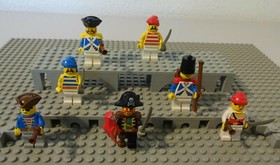 (B11/19) Lego Figures From 6273 Rock Island Refuge Pirates Soldiers Bluerock
