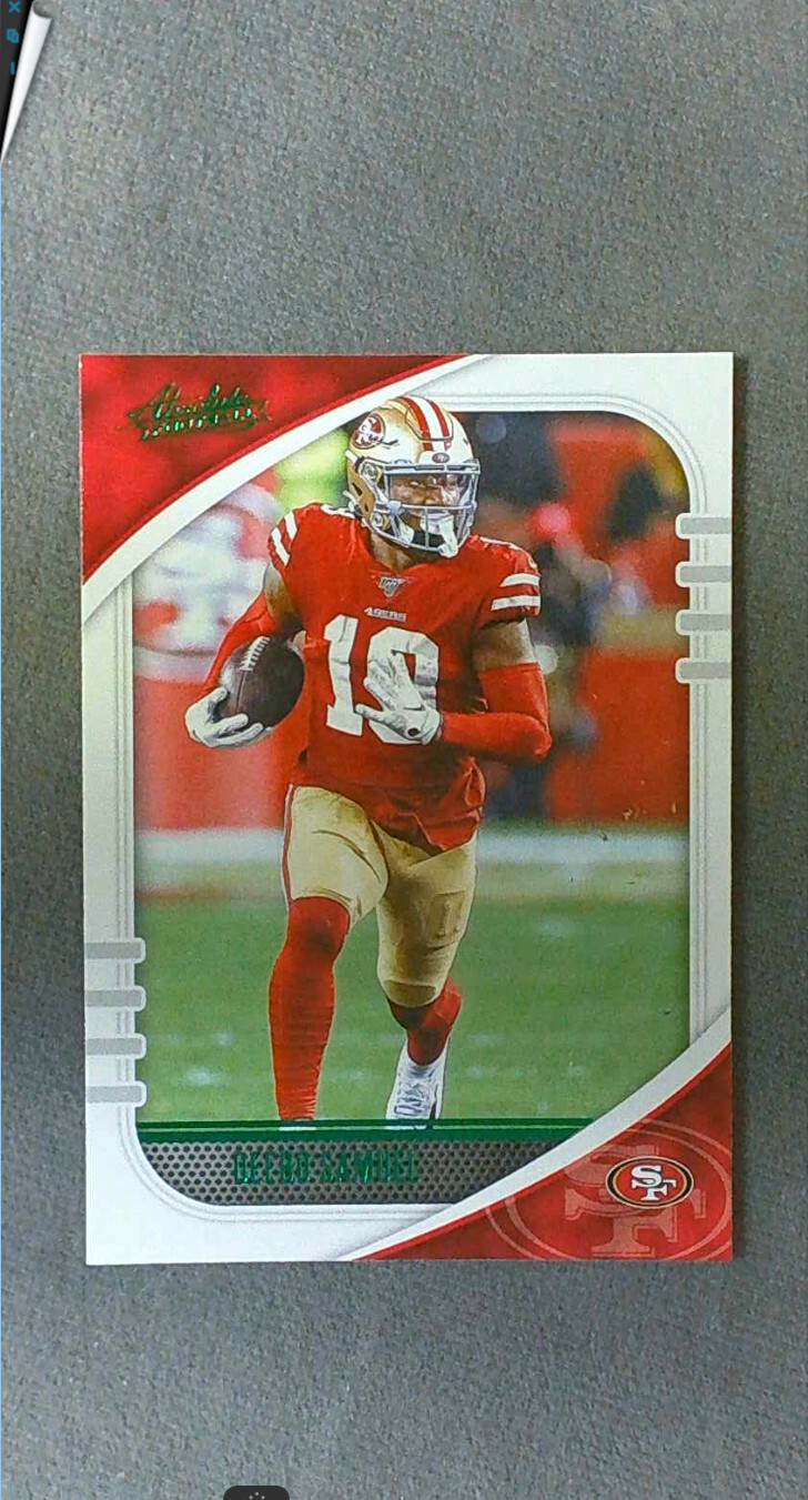 2020 Panini Absolute Green #93 Deebo Samuel 49'ers