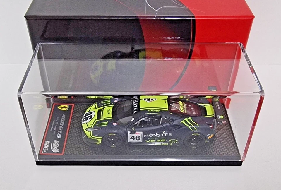 MODELLINO AUTO 1:43 BBR FERRARI 488 GT3 VALENTINO ROSSI TEAM KESSEL RACING 2021 - Immagine 2 di 4