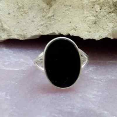 Black Onyx Gemstone 925 Sterling Silver Ring Gift For Him Jewelry All Size R-363