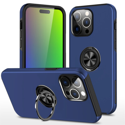 For iPhone 17 Pro Max 16 15 14 13 12 11 7 Magnetic Ring Stand Rugged Phone Case