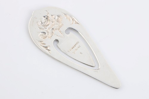 S. Kirke & Son 925 Silver Repousse Rose Bookmark (10.86g.) - Picture 2 of 4