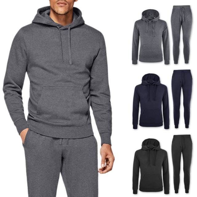 Tuta Uomo Invernale Completo Caldo Cotone Sport Maglia Felpa Pantalone VEQUE