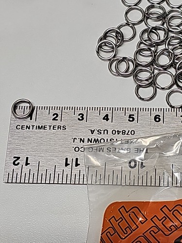 Nichol SPALTRINGE GRÖSSE 5 WERT CO. USA HANDWERK, ANGELKÖDER, SCHMUCK - Bild 2 von 4