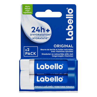 Labello Original Classic Care Lip Balm Sticks 2x 4.8g
