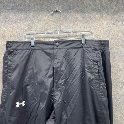 Under Armour Sweatpants Men XXL Black Loose Nylon Straight Pants