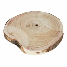 Baumstammscheibe 26x3cm Holzplatte Dekoration Winter Weihnachten Natur Rinde neu