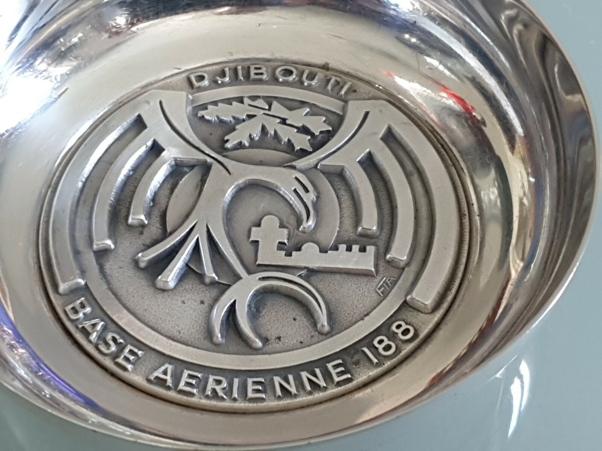 FIA Lyon Silver Plated Bowl Djibouti Air Base 188 / 1980's FIA Lyon Silver Plated Bowl Djibouti Air Base 188 / 1980's