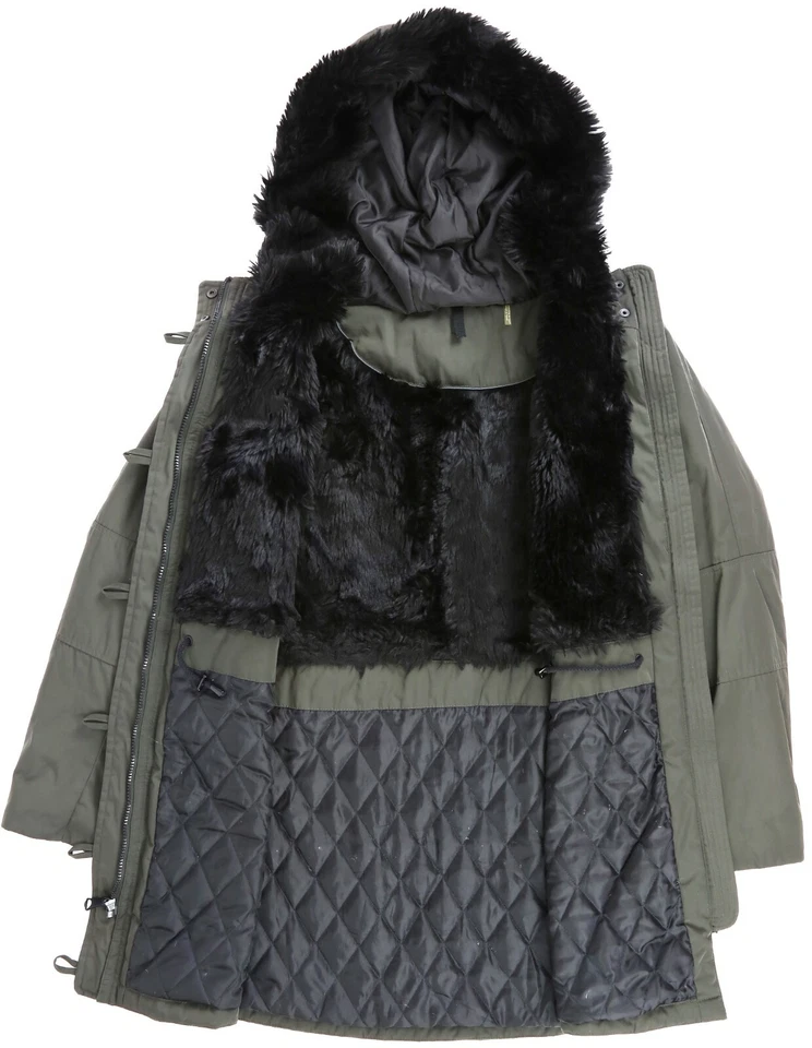Marc New York By Andrew Marc X6615 Womens Olive Hooded Parka Size L - Image 2 of 4