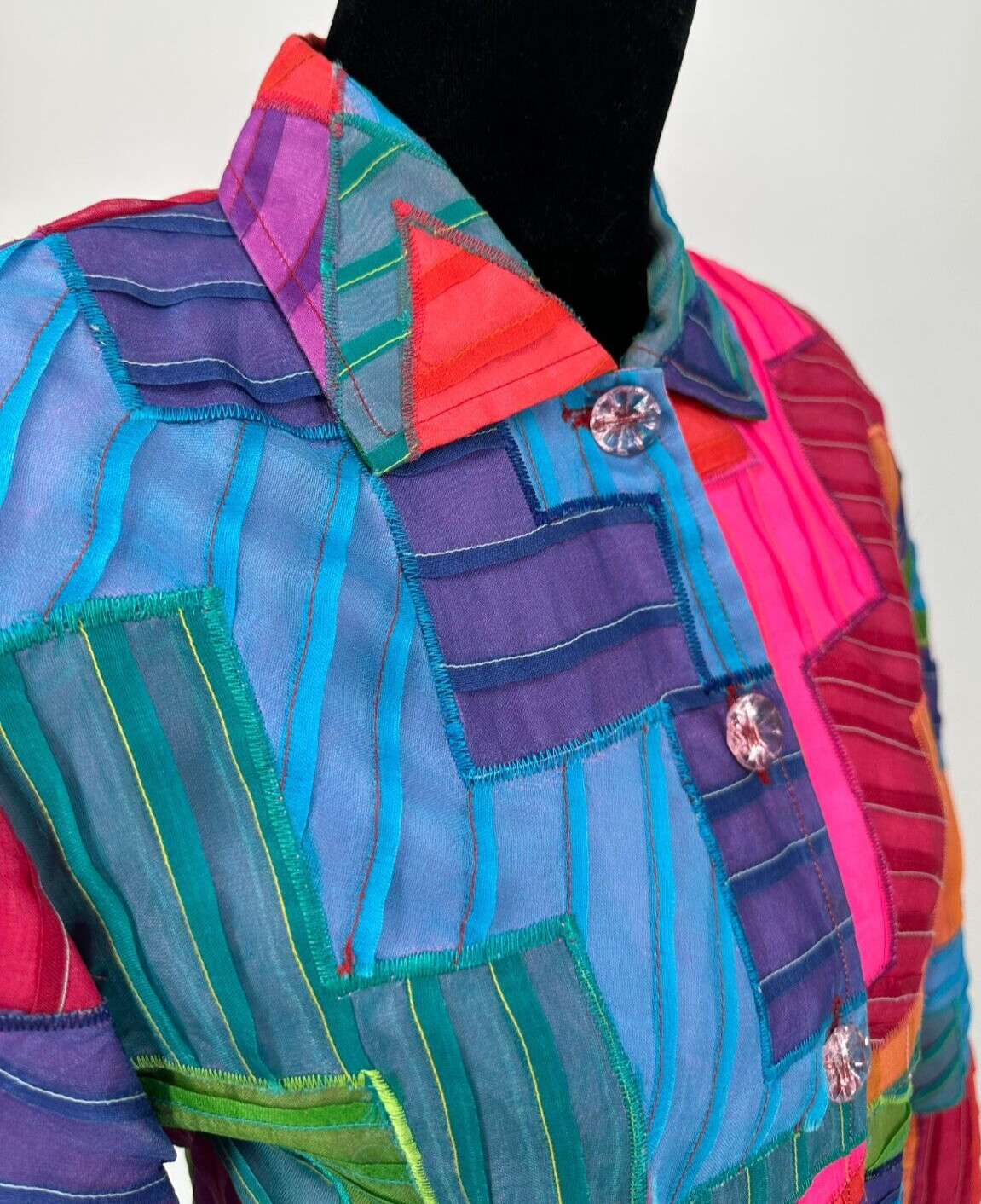 Anage Womens Retro Geometric Patchwork Novelty Ja… - image 5