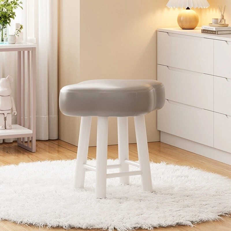 Cream style stool, modern minimalist round stool, sofa, shoe changing, low stool - Image 2 of 4