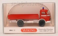 Wiking 086133 Feuerwehr - Pritschen-Lkw (Mb Lp 321) Neu
