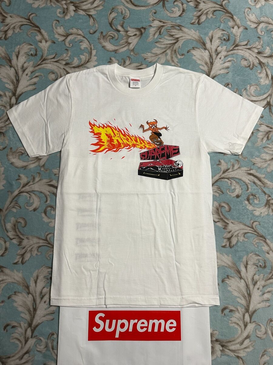 SUPREME THRASHER BACK TAIL TEE (WHITE) (SMALL) FW24 NIKE SB SUPREME THRASHER BACK TAIL TEE (WHITE) (SMALL) FW24 NIKE SB