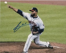 FRANCIS MARTES   HOUSTON ASTROS   ACTION SIGNED 8x10