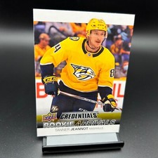 2021-22 UD Credentials Rookie Arrivals #49 Tanner Jeannot Nashville Predators