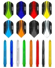3 Sets Pentathlon Swish Slim Flights & Edgeglow Dart Shafts - Ships w/ Tracking