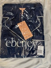 Eberjey Gisele Womans's Long PJ Set Super Soft Pajamas Navy Size Small