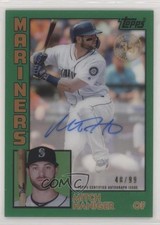 2019 Topps Clearly Authentic 1984 Design Green 48/99 Mitch Haniger Auto 8k4