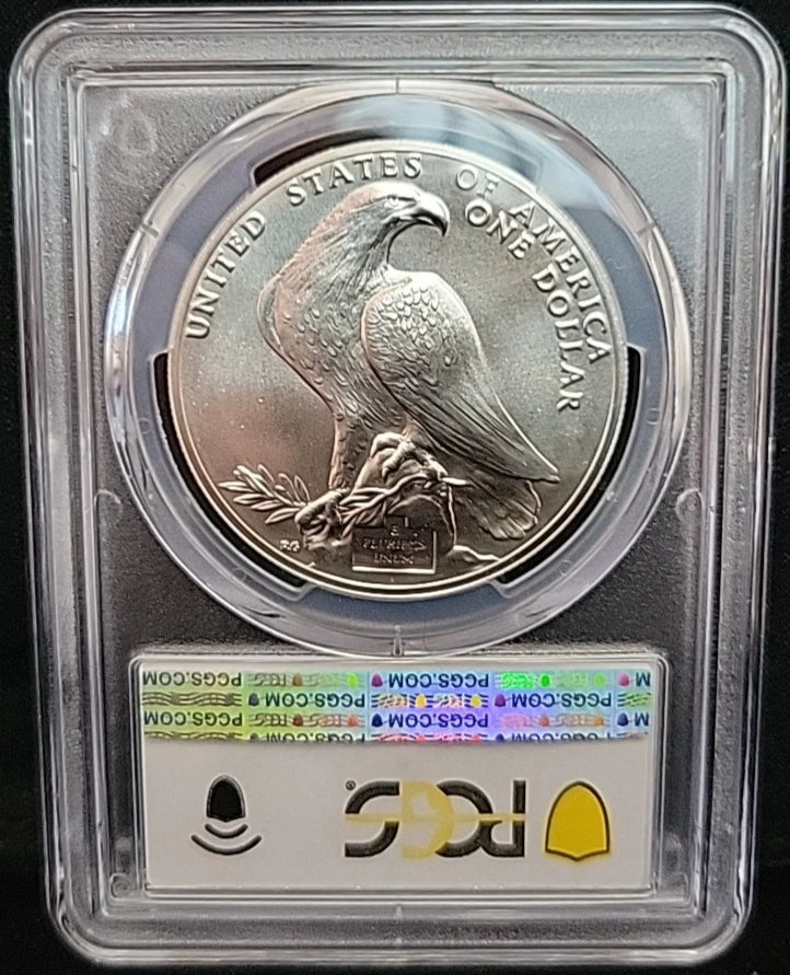 1984 P Olympics Commemorative BU Silver Dollar PCGS MS70 | FLAWLESS | See Pics - Image 3 of 4