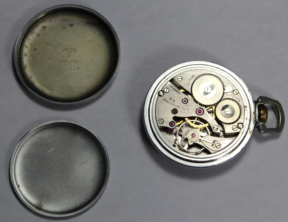 Reloj Bolsillo Militar Waltham Grado 1617 16s 17j 1945 Segunda Guerra Mundial - Funciona Foto 4 de 4