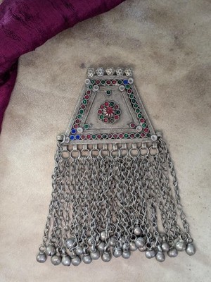 Vintage Kuchi Tribal Jewelry Pendant Jingling Dangles (19104)
