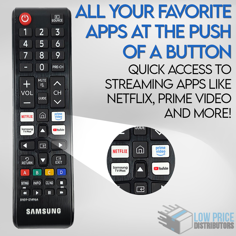 New Original Samsung BN59-01496A TV Remote Control w/ Netflix Prime ...